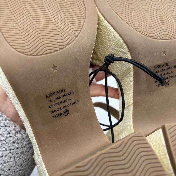 Pop Womens Applaud Heeled Sandals Natural Cream Color Size 10M - Picture 6 of 9